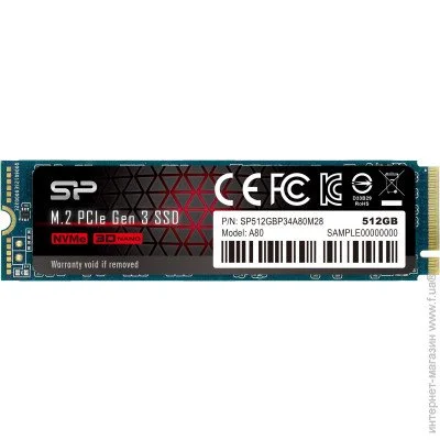 SSD Silicon-Power M.2 512GB (SP512GBP34A80M28) P34A80