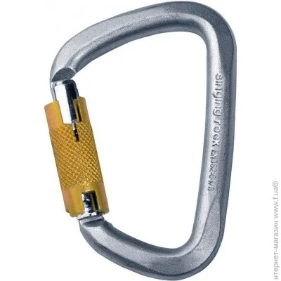  Singing Rock D Steel Triple Lock screw gate 50kN  (SR K4081.ZO)