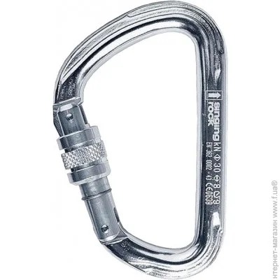  Singing Rock Keylock D big connector, screw gate - 30 kN  (SR K5070.PP)
