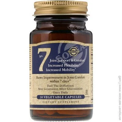   Solgar No 7, Joint Support & Comfort 30 Veg Caps SOL-50497 (000004829)