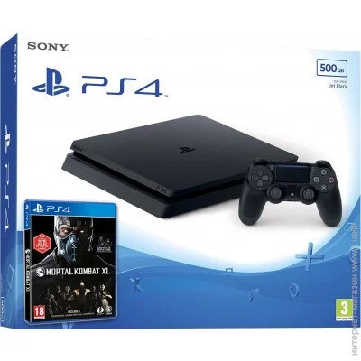   Sony PlayStation 4 Slim 500GB + Mortal Kombat XL,  