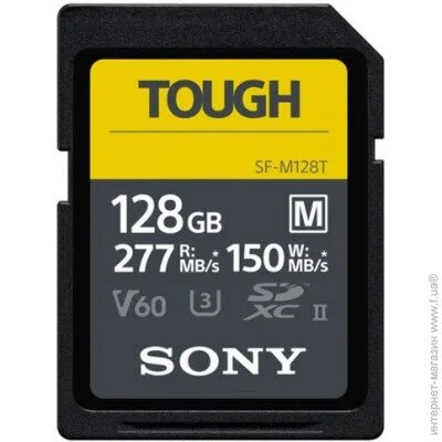   Sony 128 GB SDXC UHS-II U3 V60 TOUGH (SFM128T.SYM)