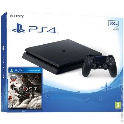   Sony Playstation 4 Slim 500Gb +  Ghost of Tsushima ( ) (83247)