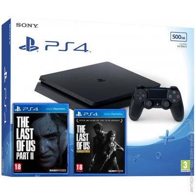   Sony Playstation 4 Slim 500Gb +  The Last of Us +  The Last of Us Part II ( ) (93660)