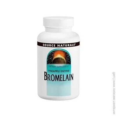   Source Naturals Bromelain, 2000 GDU/g 500 mg 60 Tabs (000000054)