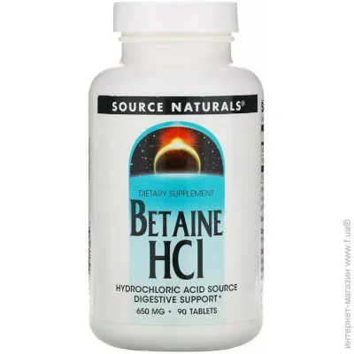     Source Naturals Betaine HCl 650 mg, 90 