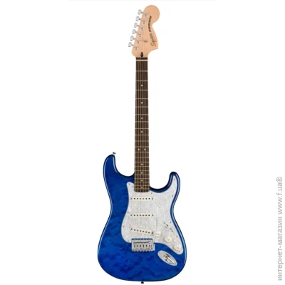  Squier by Fender Affinity Series FSR Stratocaster QMT Sapphire Blue Transparent