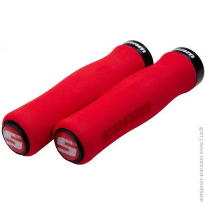 Sram  Locking Grips Contour Foam 129 mm Single Black Clamp and End Plugs Red (1052-00.7915.068.080)