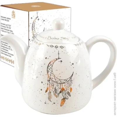Чайник заварочный  0.800 л фарфор S&T Чайник заварювальний "Boho style" 800мл (2235-20) Чайник заварочный  0.800 л фарфор S&T Чайник заварювальний "Boho style" 800мл (2235-20)