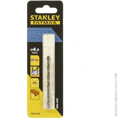    STANLEY Fat Max, HSS-CNC, d = 4,5 ., L = 80 ., WL = 47 ., 1  (STA51048)