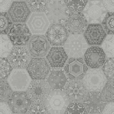 Stargres  Patchworkhexagon grey 60x60