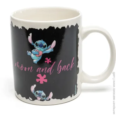  Stor Stitch & Angel, Breakfast Mug 325 ml - 