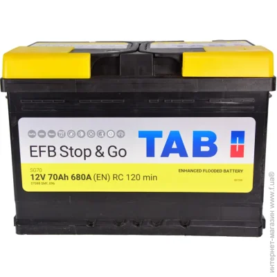   TAB TAB EFB 70 Ah/12V [- + ] (212 070)