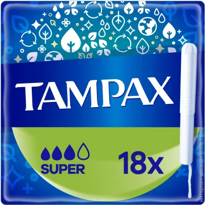 Tampax  Compak Super   18 .