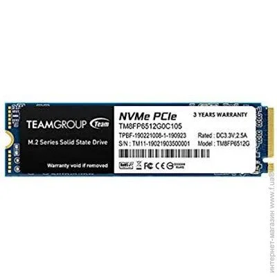 SSD Team Group MP33 512GB M.2 PCIe 3.0 (TM8FP6512G0C101)