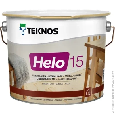 Teknos Лак Helo 15 мат 9 л безбарвний Teknos Лак Helo 15 мат 9 л безбарвний