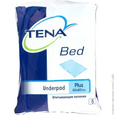 Пеленки Tena Bed Plus 60х60, 5шт Пеленки Tena Bed Plus 60х60, 5шт