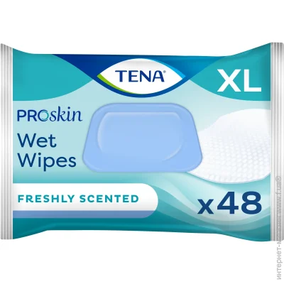 Tena   Wet Wipe 48 .