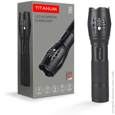 Ліхтар для кемпінгу Titanum Світильник світлодіодний TLF-T05 300Lm 6500K чорний Ліхтар для кемпінгу Titanum Світильник світлодіодний TLF-T05 300Lm 6500K чорний
