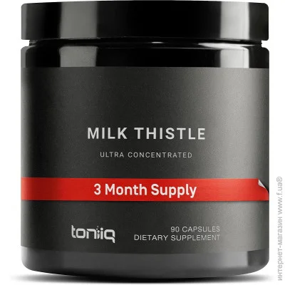 Специальная добавка Toniiq Расторопша Milk Thistle 90 капсул Специальная добавка Toniiq Расторопша Milk Thistle 90 капсул