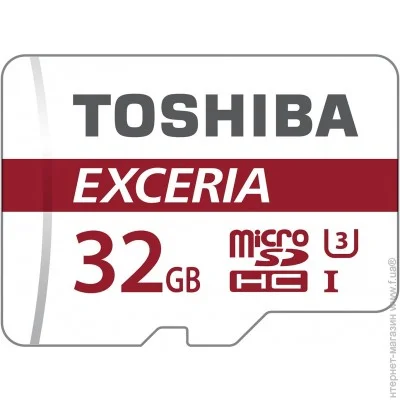   Toshiba microSDHC 32GB Class 10 UHS-I U3 Exceria + SD  (THN-M302R0320EA)
