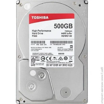   Toshiba SATA 500GB (HDWD105UZSVA)