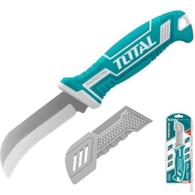 Строительный нож Total Tools Нож диэлектрический Total 200 мм изогнутое лезвие THT51882 Строительный нож Total Tools Нож диэлектрический Total 200 мм изогнутое лезвие THT51882