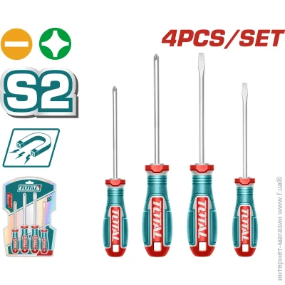 Отвертка Total Tools TKSDS0426 викруток 4 шт. (TKSDS0426) Отвертка Total Tools TKSDS0426 викруток 4 шт. (TKSDS0426)