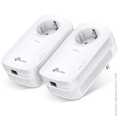 Адаптер Powerline TP-LINK Гигабитный Powerline адаптер со встроенной розеткой, TL-PA8010PKIT (2721187317) Адаптер Powerline TP-LINK Гигабитный Powerline адаптер со встроенной розеткой, TL-PA8010PKIT (2721187317)