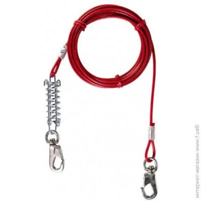 Trixie Трос з карабінами для собак, 5 м, червоний (136827) Trixie Трос з карабінами для собак, 5 м, червоний (136827)