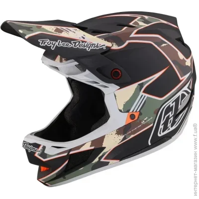  Troy Lee Designs  TLD D4 Composite Helmet Matrix Camo Army Green XL (1106-140035005)