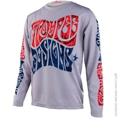 Troy Lee Designs  TLD Young Flowline LS Jersey Tripper Cement L (1106-365952004)