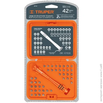110        Truper     JOY-43  Spanner,  (Torx),  (Phillips),    (Pozidriv),  (Triangle),  (Tri-wing),  (Hex),  (Slotted)