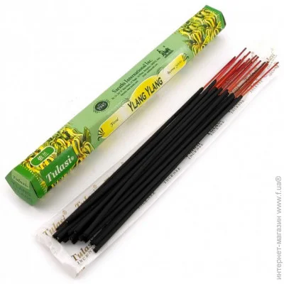 Аромапалички Tulasi Аромат для дому Іланг-іланг Пилковий пахощі Аромапалочки (34326) Аромапалички Tulasi Аромат для дому Іланг-іланг Пилковий пахощі Аромапалочки (34326)