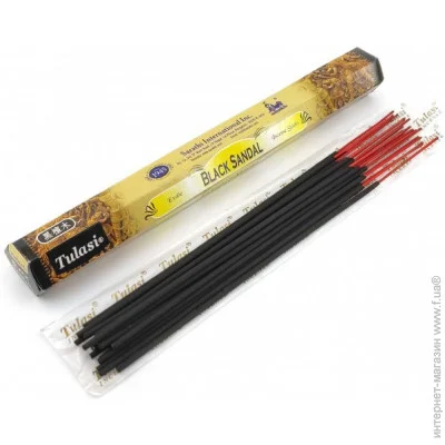 Tulasi Аромат для дома Черный Сандал Пыльцовое благовоние Аромапалочки (34381) Tulasi Аромат для дома Черный Сандал Пыльцовое благовоние Аромапалочки (34381)