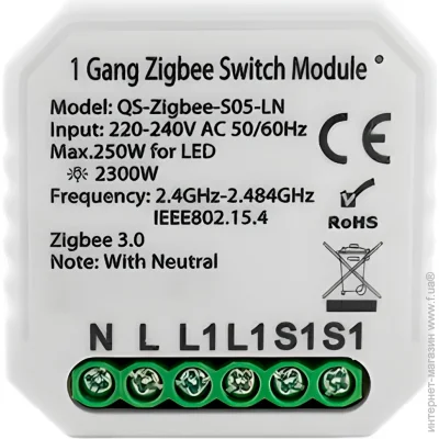   Tuya Zigbee 1    (QS-Zigbee-S05-LN)