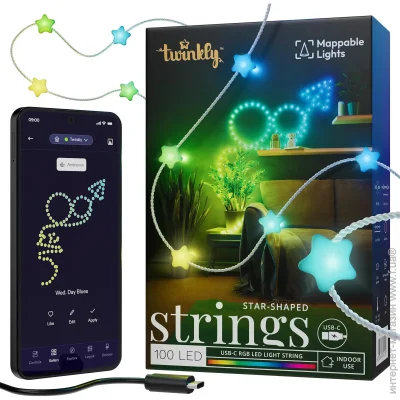 Twinkly  Smart LED Stars RGB 100 IP20 6 USB-C   (TWKS100RGB-T)