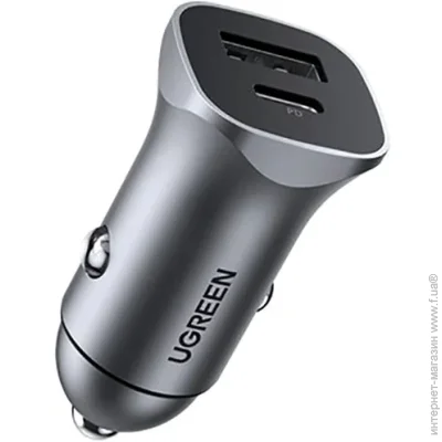    Ugreen CD130 20W USB +  Type-C PD Car Charger (Gray) (30780)