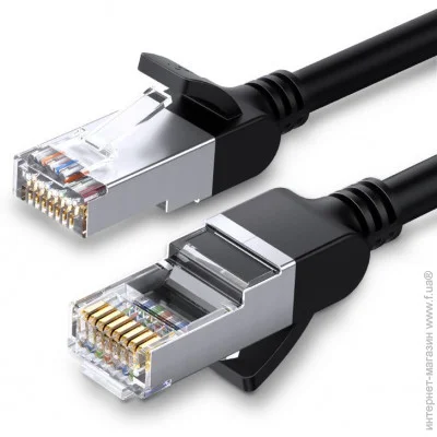 Ugreen - NW101 Cat 6 U/UTP Pure Copper Ethernet Flat Cable 1m Black (50184)