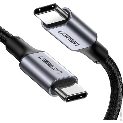 Ugreen USB 2.0Type-C M-M,1.5 ,(20V/5A), (100W)  ѳ, Alu Case with BraidUS316 UGREEN (70428)