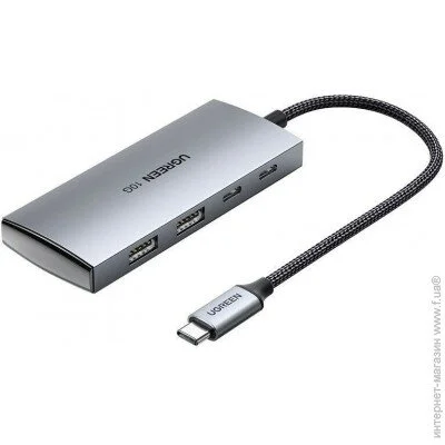 Ugreen USB- CM480 USB-C to 2USB 3.2+ 2USB-C Adapter 10G Space Gray (30758)