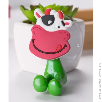 Детская безопасность UKC Детский держатель для зубной пасты на липучке с мультяшными животными (Корова) (3666) Детская безопасность UKC Детский держатель для зубной пасты на липучке с мультяшными животными (Корова) (3666)