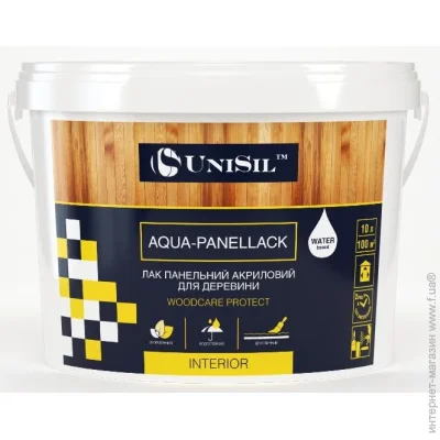 Unisil Лак панельний Aqua-Panellack шовковистий мат прозорий 1 л Unisil Лак панельний Aqua-Panellack шовковистий мат прозорий 1 л