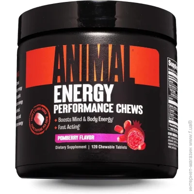   Universal Nutrition Animal Energy Performance 120 Chews (Pom-Berry) (-00002281)