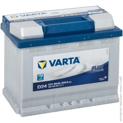   Varta Blue Dynamic D24 60Ah 540A 12V +  (560408054)