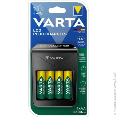   Varta   Lcd Plug Charger 2xNI MH AA2600  (57687101461)