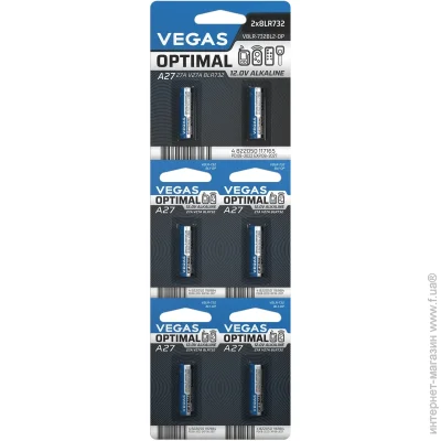 Батарейка Vegas Батарейки LR732BL6 6 шт. (V8LR-732BL6-OP) Батарейка Vegas Батарейки LR732BL6 6 шт. (V8LR-732BL6-OP)