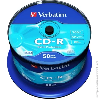  CD Verbatim CD-R 700Mb 52x Cake box 50 Extra (43351)
