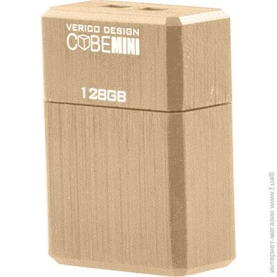  USB 2.0 Verico 128Gb MiniCube Gold (1UDOV-M7GDC3-NN)