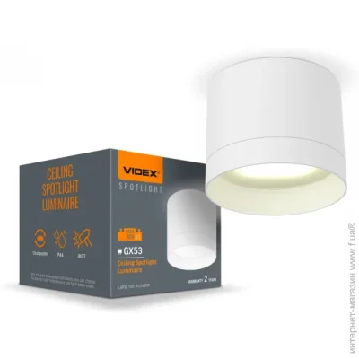    IP44   GX53 VIDEX VL-SPF19A-W 
